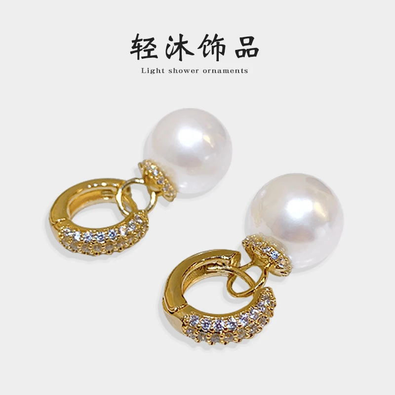 非金属耳饰 【A52】新品发饰2023韩版珠珠耳环气质精致小巧优雅百搭