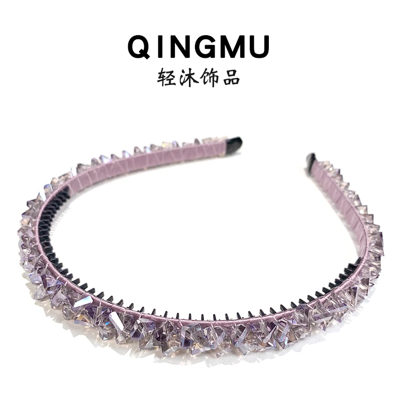 C348韩版手工水晶细发箍
