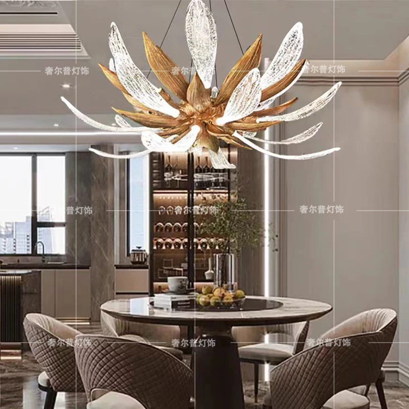 蒲公英水晶吊灯 全铜打造  工厂直发大小可定制 轻奢别墅大气