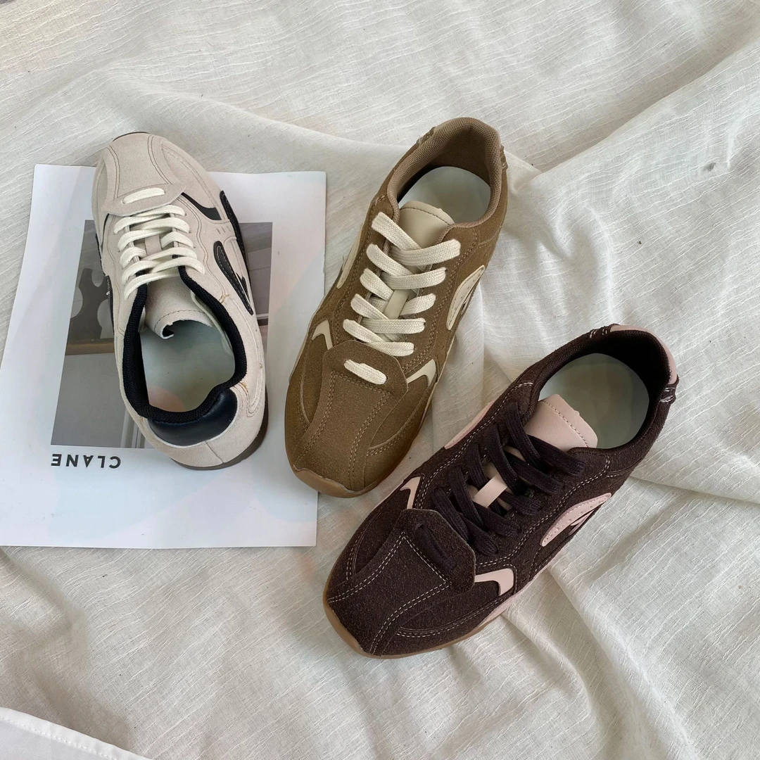 女款时尚棕色潮鞋跑步经典低帮轻便鞋JJX5090