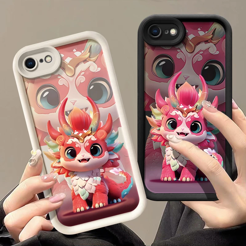 适用iPhone苹果6s手机壳A1700硅胶软简约可爱软硅胶挂绳全包边软