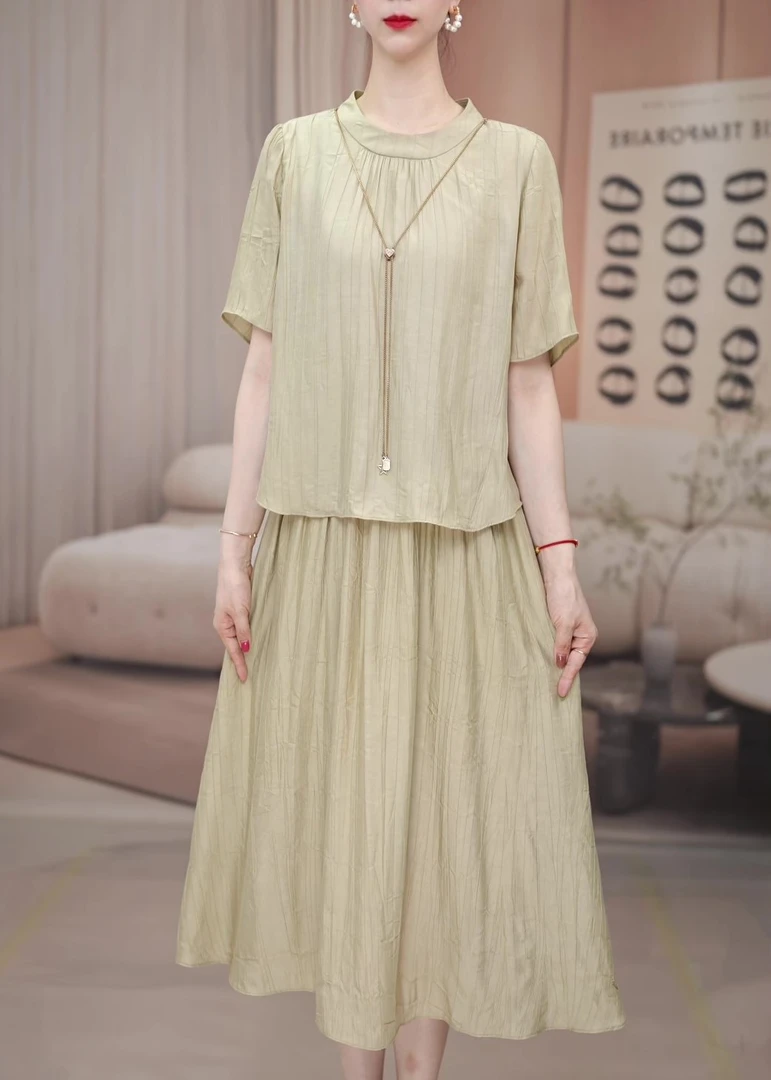 2024夏季新款洋气妈妈装优雅气质显瘦假两件女装连衣裙#A88