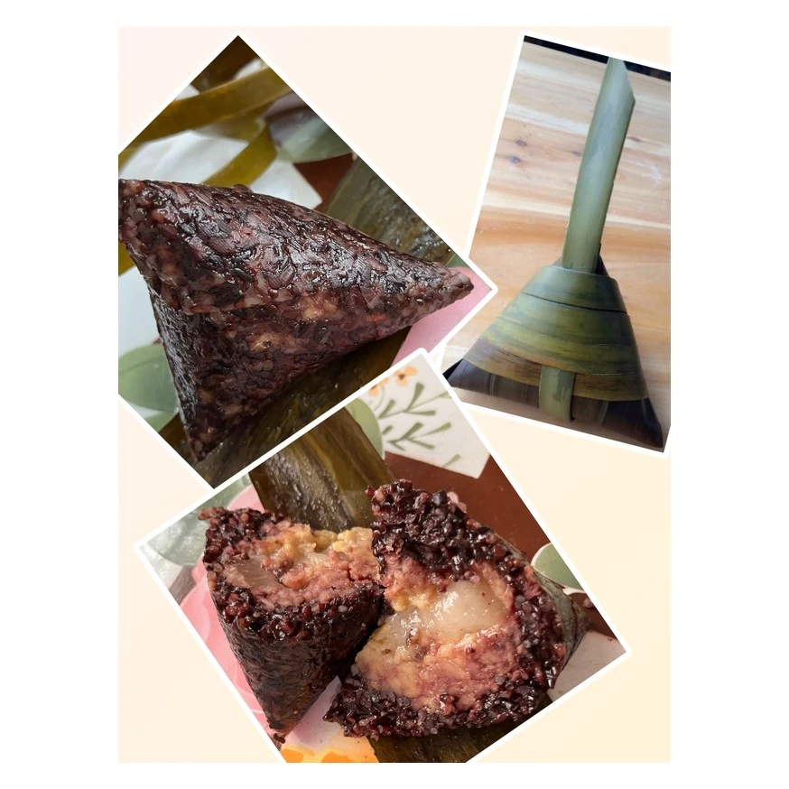 阳春粽子黑糯米手工紫米粽珍贵营养血糯米紫黑广东粽阳江紫米粽子