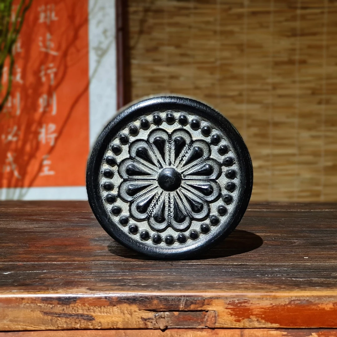 青石宝相花壶承│壶承花盆摆件底座茶室空间造景家居摆件