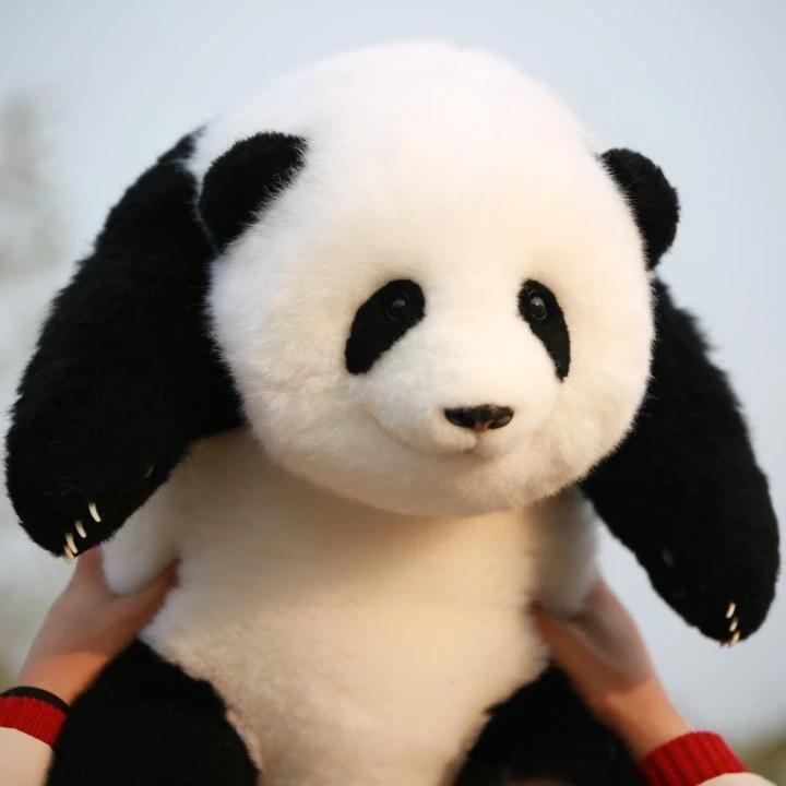 严选优质羊皮，纯手工精心制作，仿真熊猫-5月龄花花