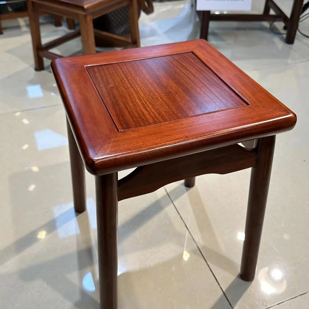 （28*28*32）乌金木换鞋凳子中式穿鞋凳家用简约实木小板凳钓鱼凳子