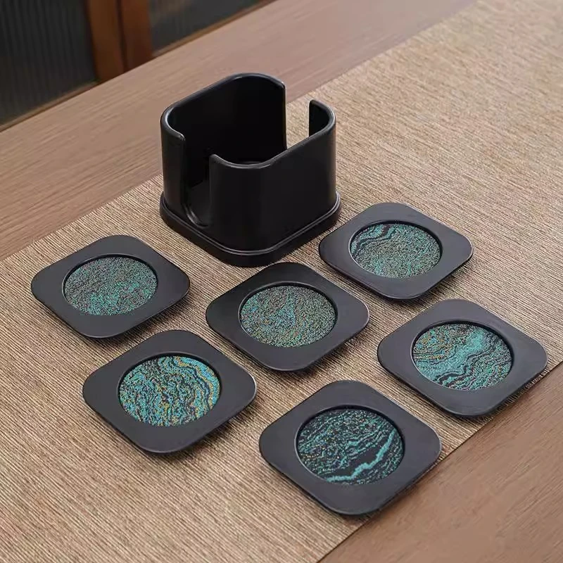 创意隔热垫轻奢高级感家用防滑茶道配件吸水茶杯垫防烫复古茶托