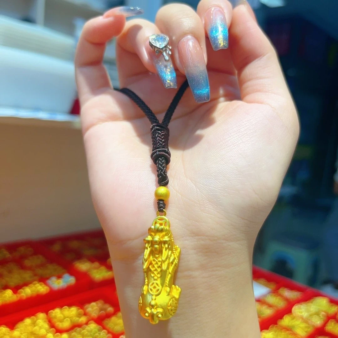 合金吊坠 时尚百搭如意貔貅吊坠项链男女款招财皮丘实心挂坠