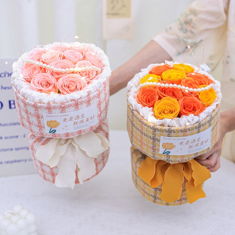 小香风香皂玫瑰花仿真花束成品创意生日礼物送男女朋友闺蜜仪式感