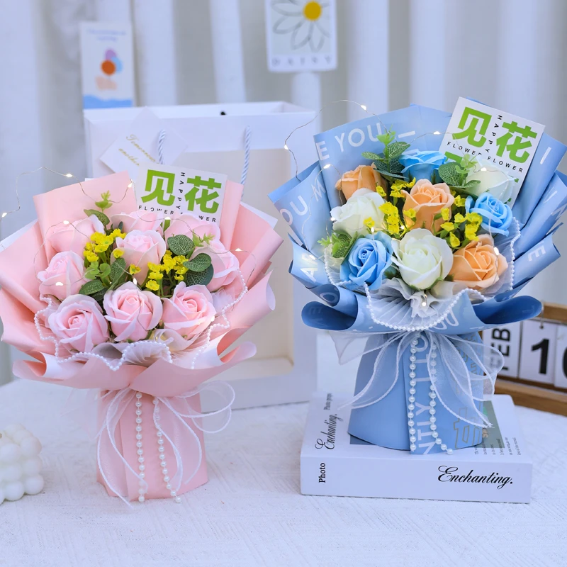 仿真香皂永生花玫瑰花束成品生日送朋友闺蜜同事高三成年礼花束