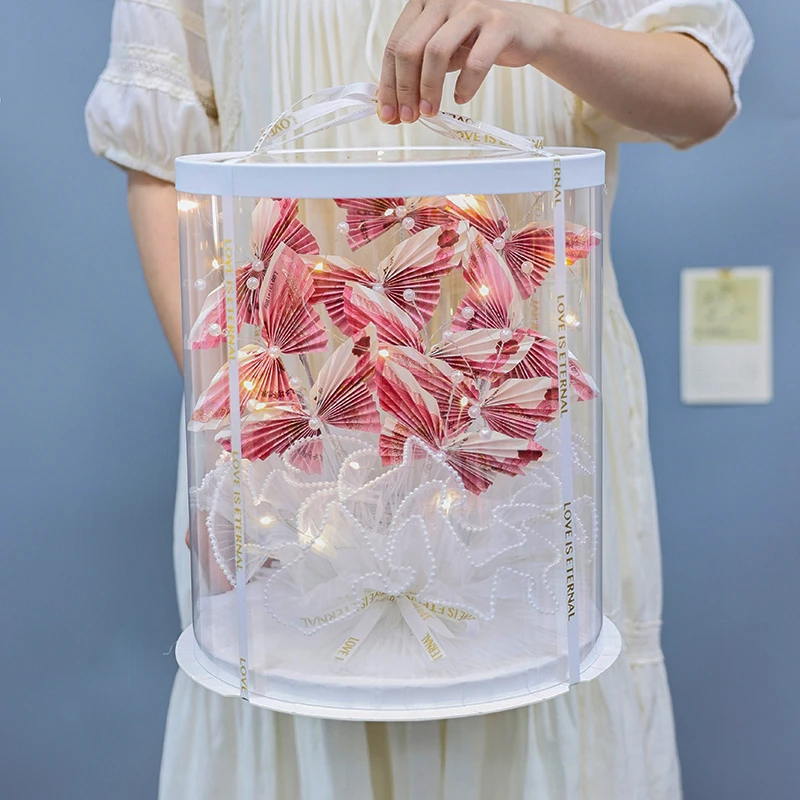 创意蝴蝶有钱花折纸花手工DIY材料包生日礼物送老婆闺蜜花束礼物