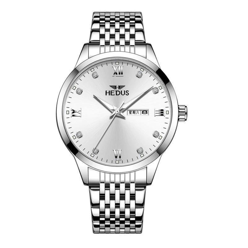 亨达时/HEDUS 防水简约双日历 高贵铂爵系列男款腕表