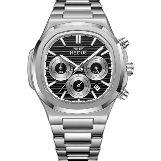 亨达时/HEDUS 经典三眼多功能鹦鹉系列男款腕表