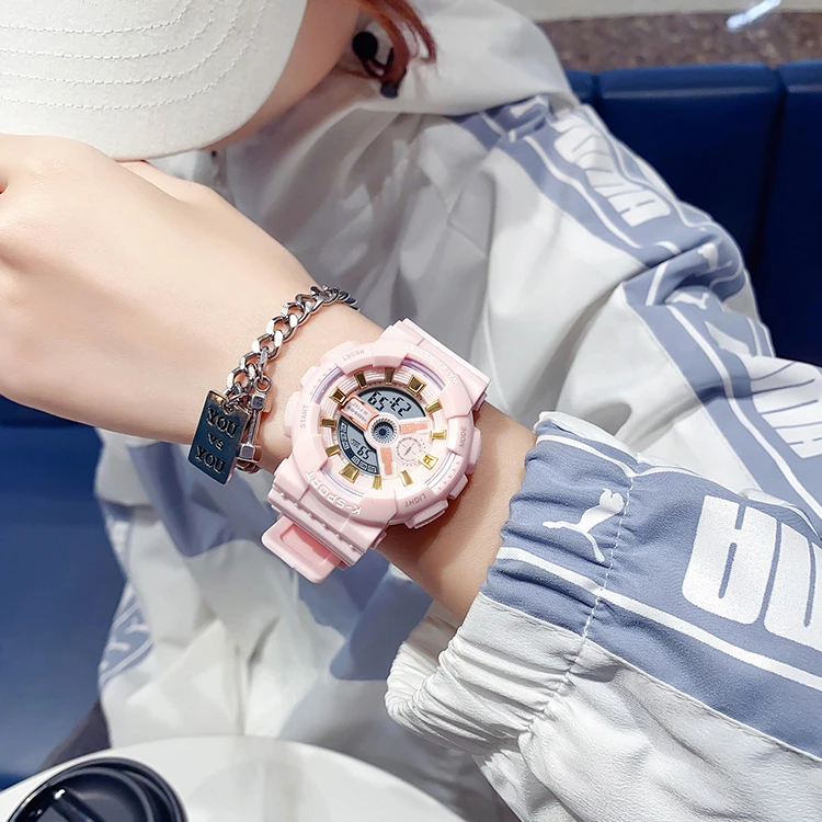 学生手表女ins风独角兽儿童男森系百搭防水夜光时尚多功能电子表