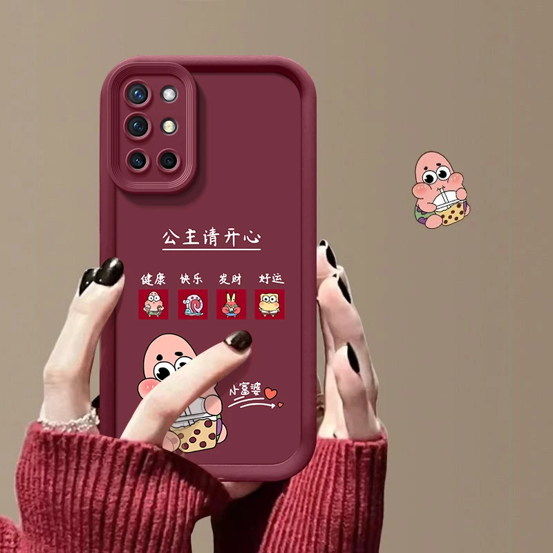 派大星适用一加8t手机壳KB2000新款液态硅胶卡通全包边防摔保护套