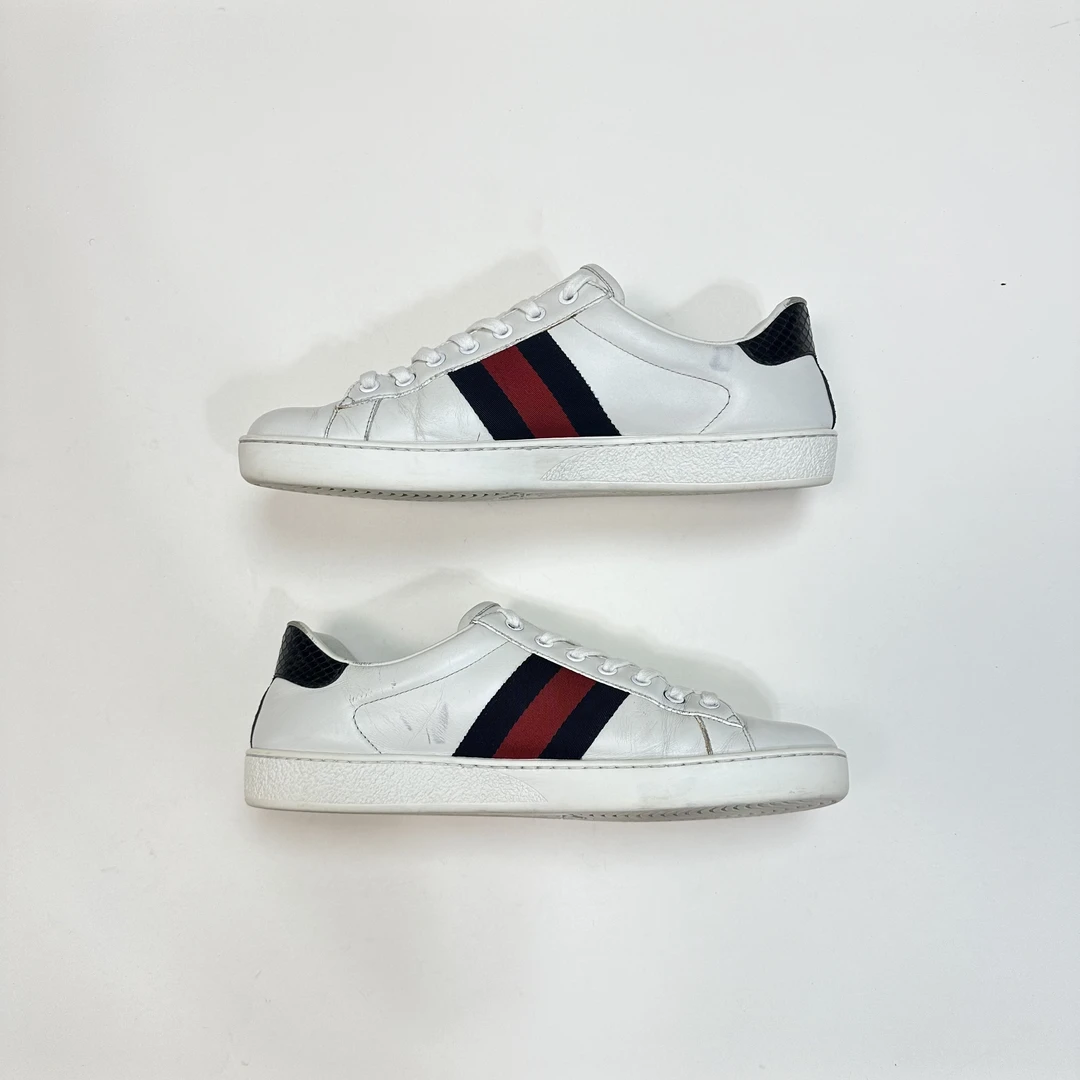 （41码）古驰 ACE板鞋偏大码/白色/配盒/386750 02JR0 9072公价4635