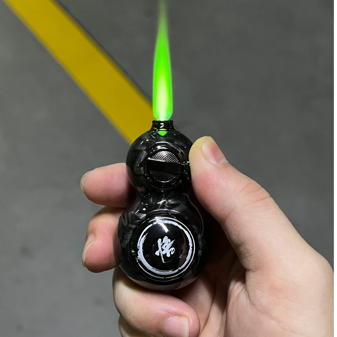 创意妙仙葫芦防风绿焰打火机可旋转把玩新颖小葫芦造型摇臂打火机