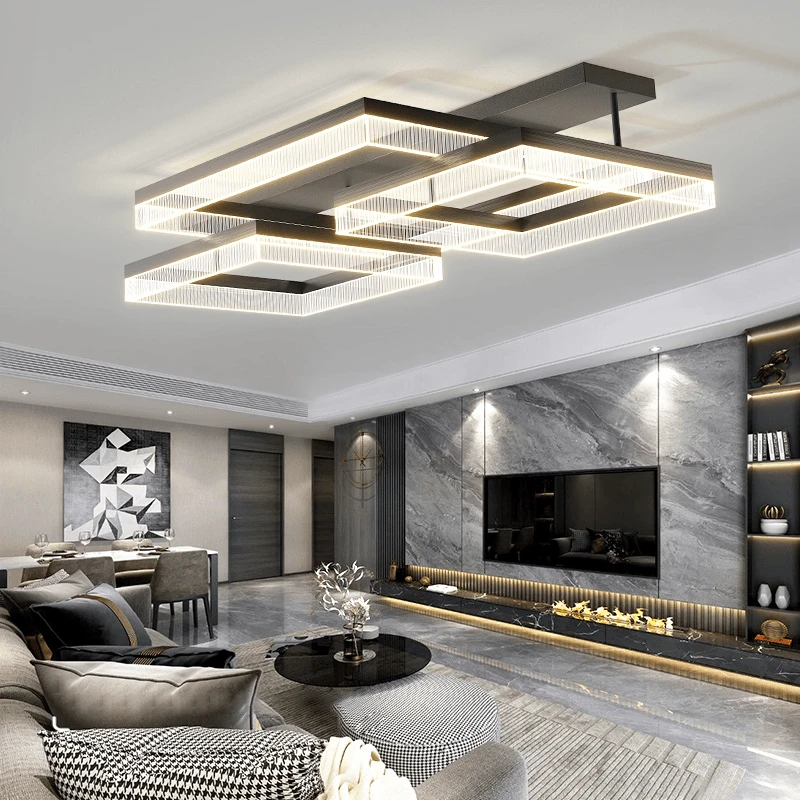2024新款客厅灯简约现代大气主灯全屋套餐组合吸顶灯广东中山灯具