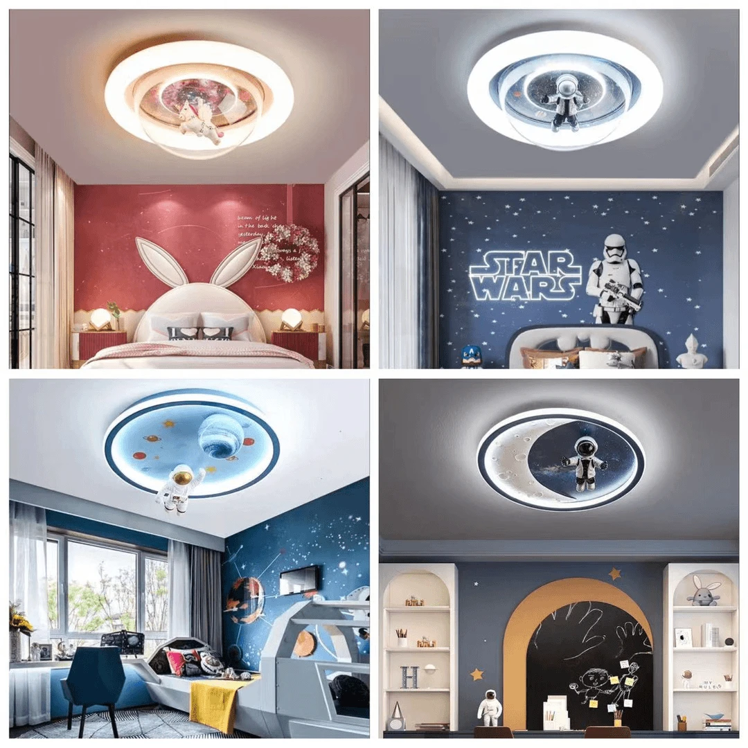 儿童房吸顶灯男孩女房间卧室护眼节能现代简约卡通灯