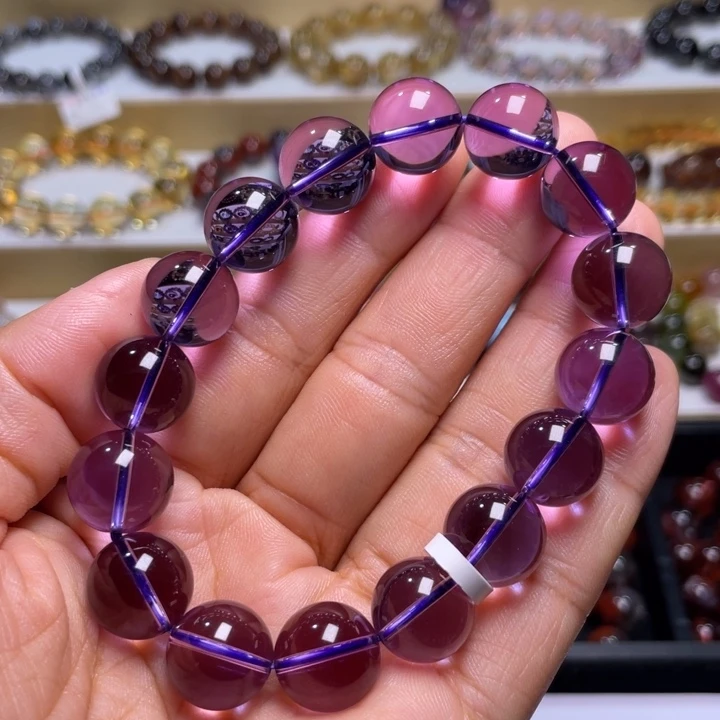 【闪购商品】水晶手链未镶嵌巴西紫水晶14+m