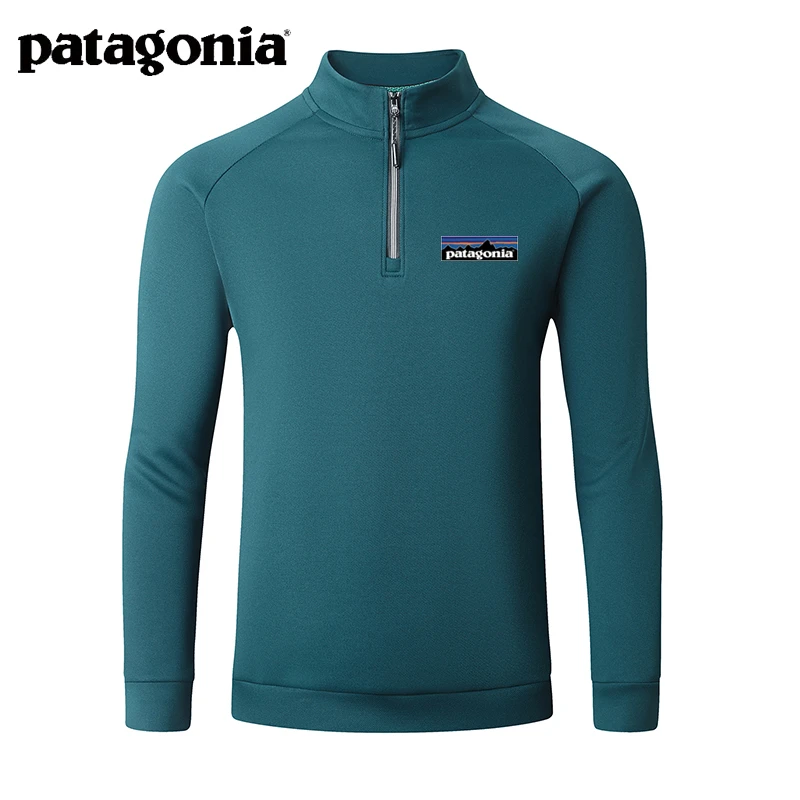 Patagonia/巴塔哥尼亚户外运动T恤秋冬速干透气拉链打底衫上衣男