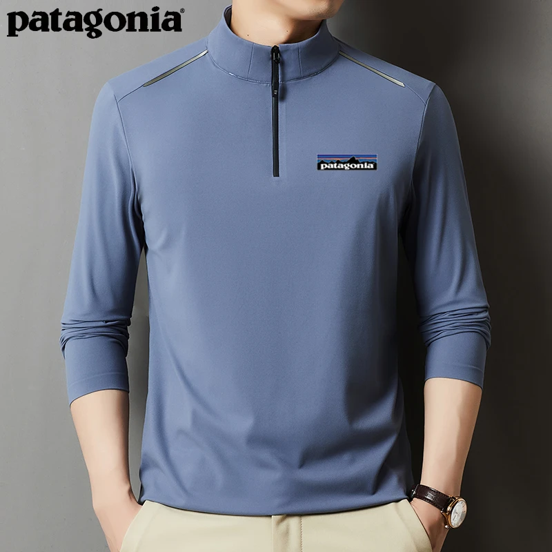 Patagonia巴塔哥尼亚秋冬季拉链磨毛卫衣保暖立领POLO衫纯色外套