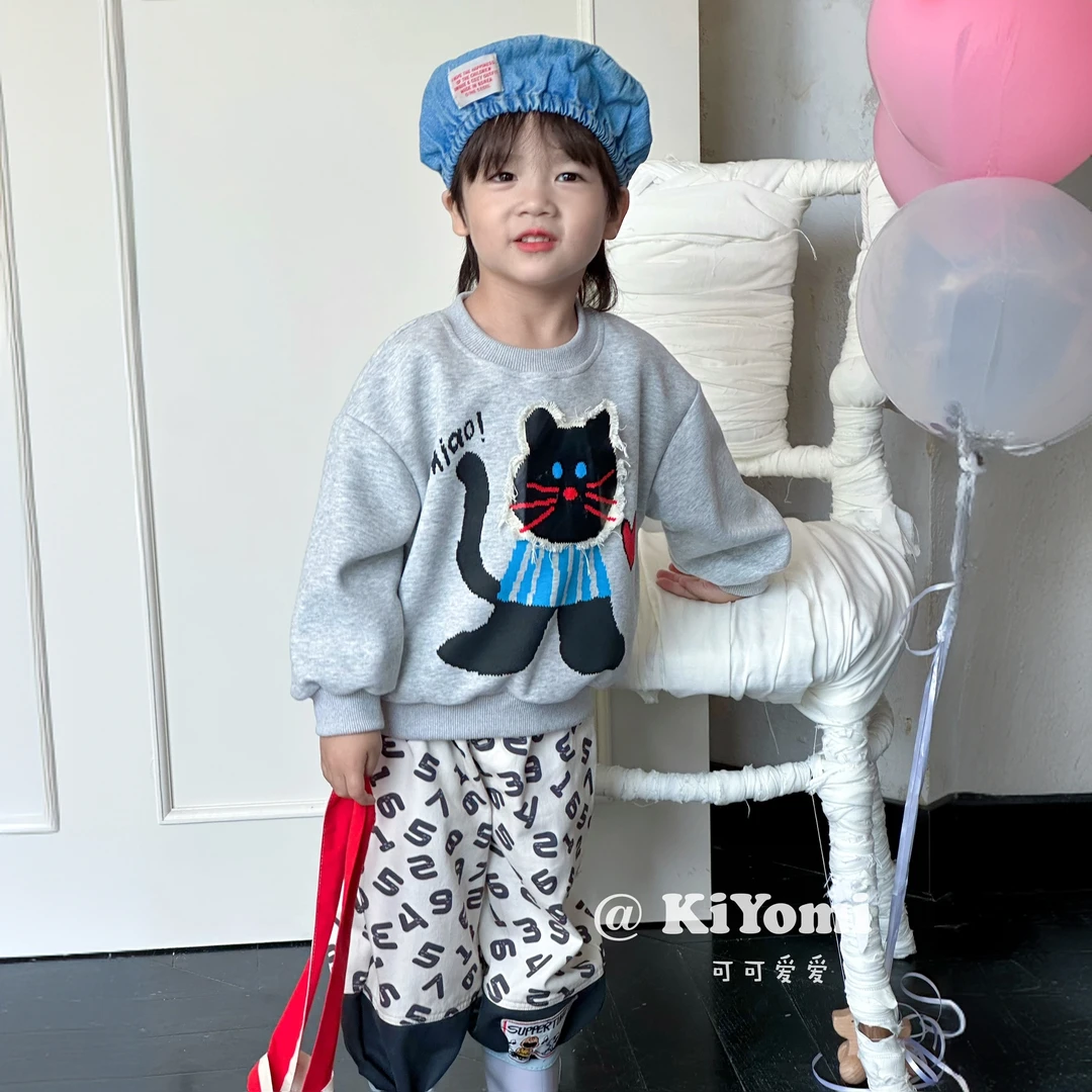 【036】现货品牌实体店2024秋季新款韩系网红潮款搭配男童女童套装