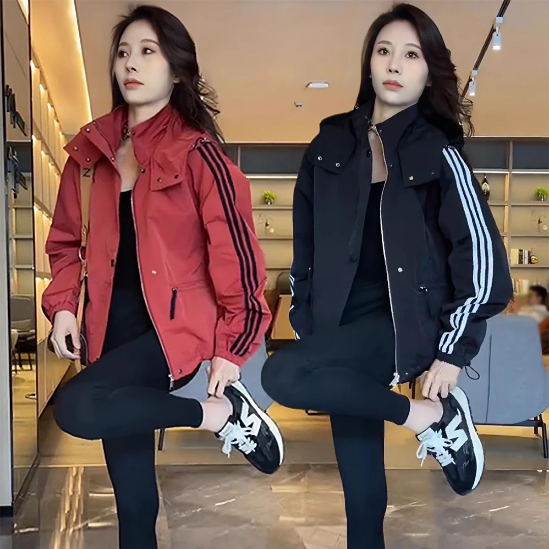 2025秋冬季新款夹棉连帽冲锋衣外套女加厚洋气小个子二棉夹克上衣