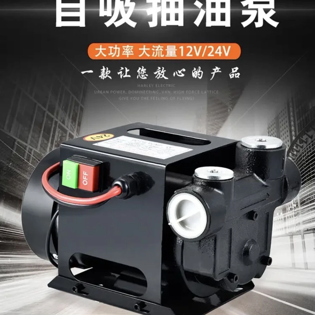 电动抽油泵12V24V220V大功率550W柴油泵大流量自吸泵齿轮泵加油机