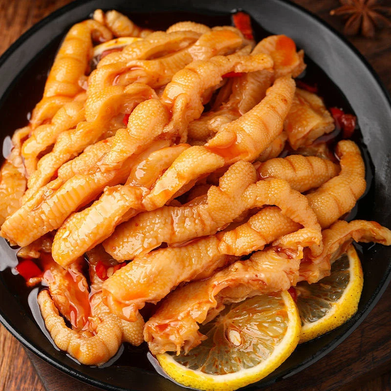 蒜香柠檬爽脆无骨鸡爪3斤1500g去骨鸡爪脱骨开袋即食500g*1罐香辣
