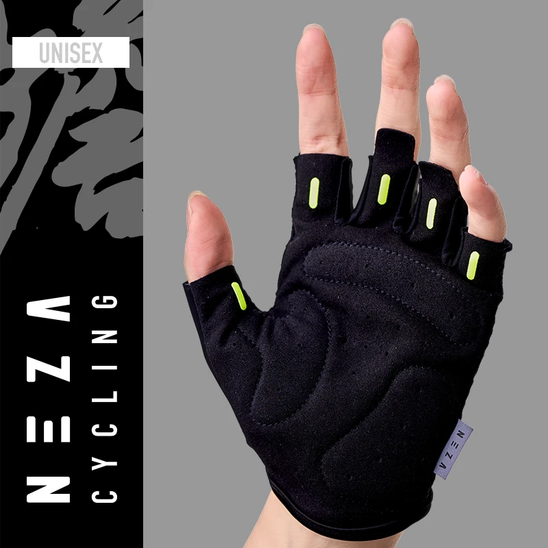 NEZA CYCLING「蟾.昴伍」手套男女同款透气减震防滑半指手套 公路车