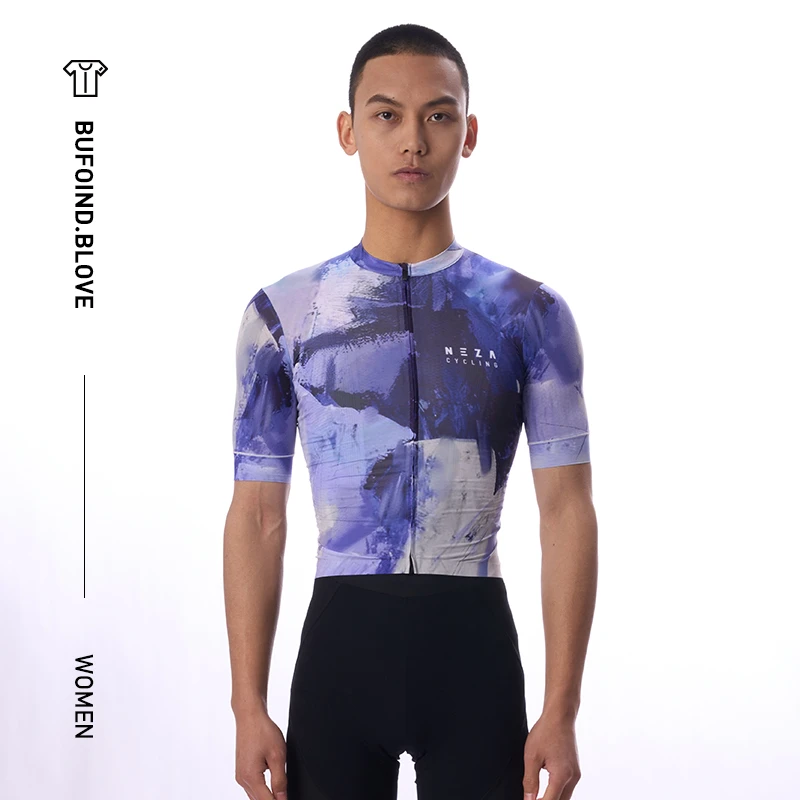 NEZA CYCLING「蟾.蓝冰2.0」男款透气速干骑行服短袖公路自行车夏季