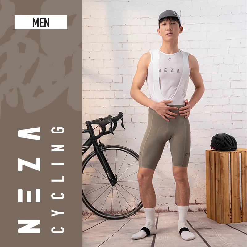 NEZA「鲲.荷华」夏季男款零感一体骑行裤 透气短裤骑行公路车