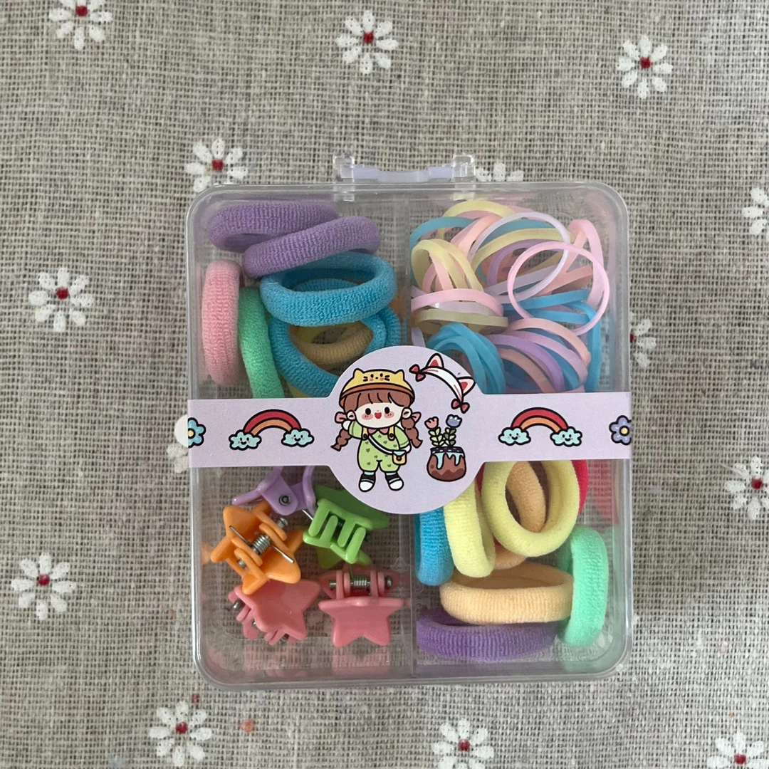 【满19.9包邮】不伤发毛巾圈韩国可爱发饰弹性好橡皮筋发饰女童扎发