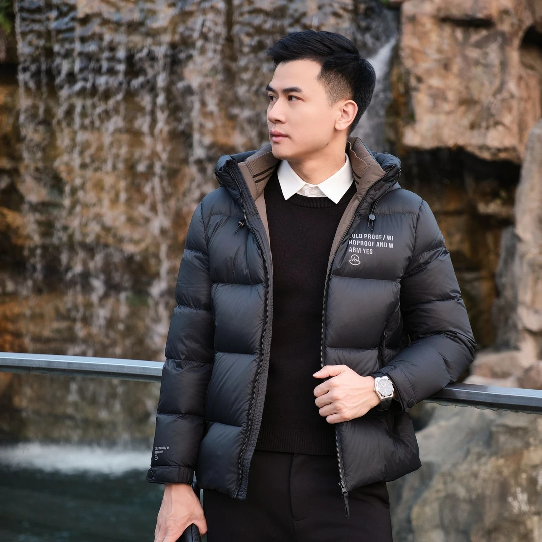 【bing哥哥】男士高品质连帽羽绒服商务休闲保暖透气百搭外套