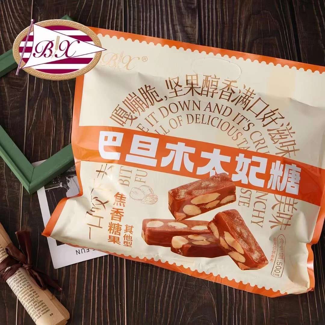 法式海盐巴旦木太妃糖椰子脆焦糖太妃糖500g厚椰拿铁脆糖