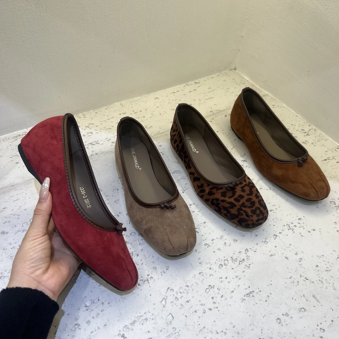 内增高法式复古褶皱豆豆鞋女2024春秋季奶奶鞋文艺软底单鞋336-3