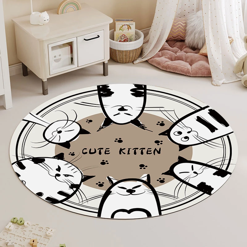 圆形卫生间吸水地垫硅藻泥转椅椅子浴室柜防滑脚垫卫浴厕所地毯垫