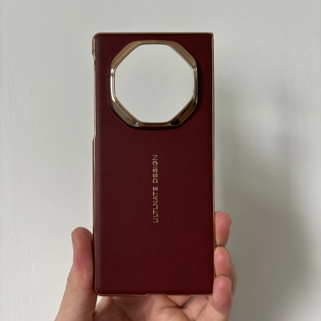 适用华为matext手机壳超薄素皮高档保护套新款XT折叠屏后盖电镀边