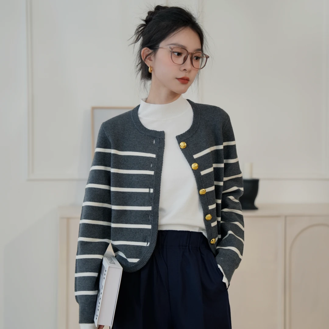 【年货穿新衣】茵曼冬季慵懒气质针织开衫舒适休闲百搭保暖毛衣外套