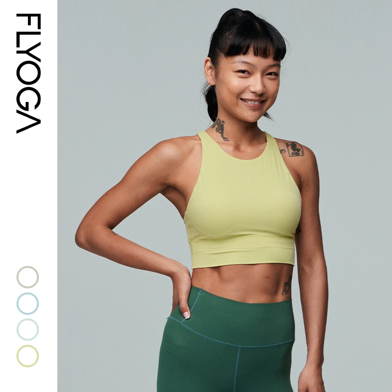 FLYOGA 达人专属飞蓝瑜伽服背心运动上衣31116一体杯