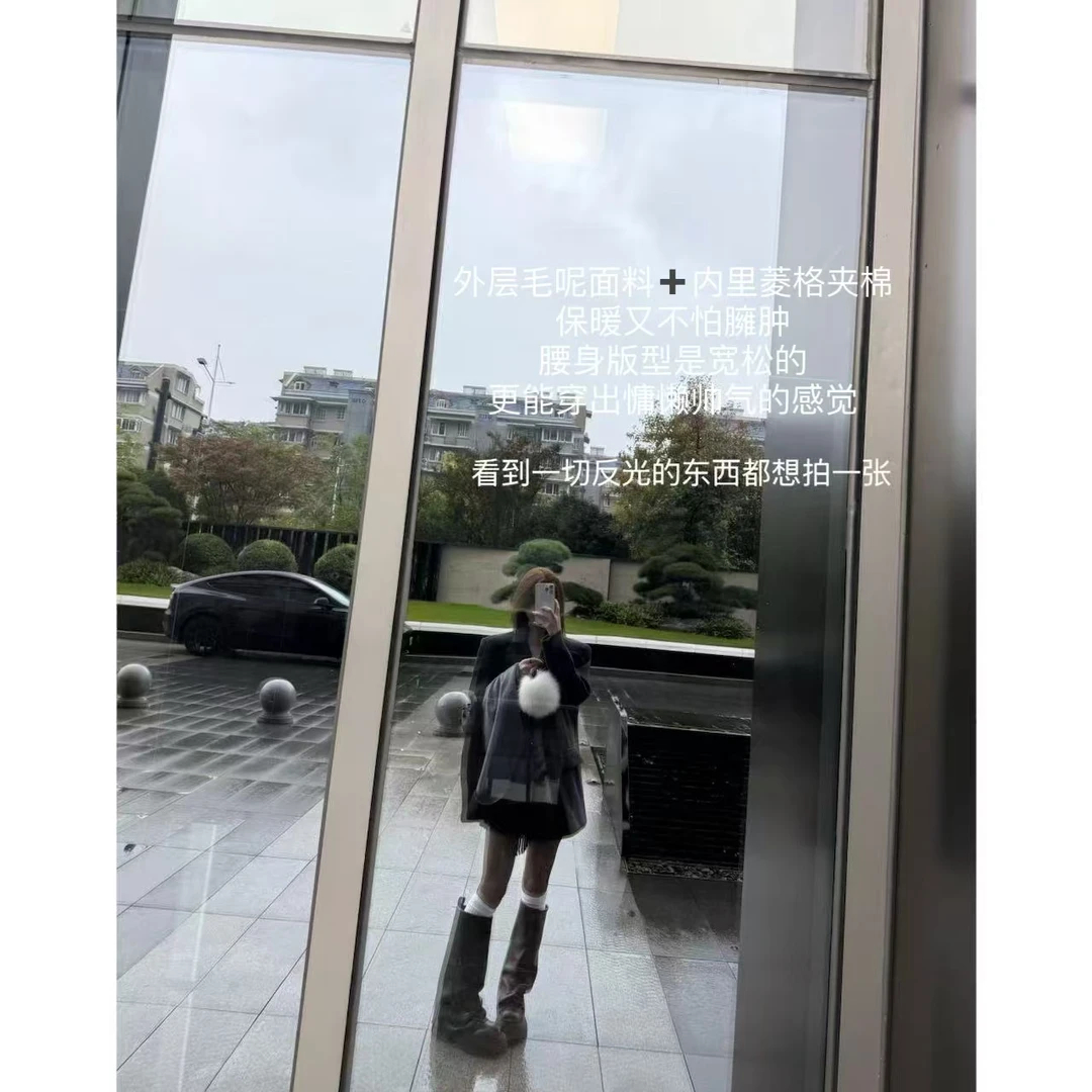 徐秋阳  雾都恋人(夹棉）  百搭时尚休闲设计感显瘦显白外套9188