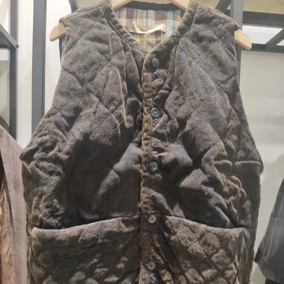 左岸迷香原创棉麻冬季韩版马甲54613马夹冬款秋冬咖色上衣