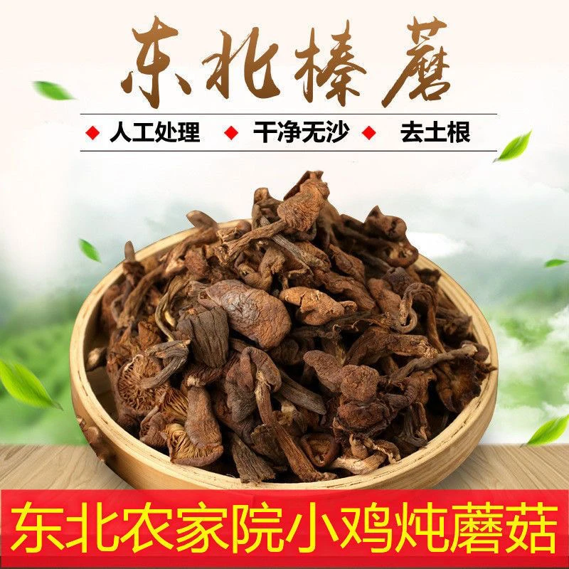 东北铁岭野生榛蘑干货干菜小鸡炖蘑菇无根榛蘑250g/500g
