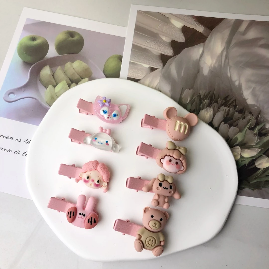 DIY彩色可爱发夹ins风少女刘海碎发卡冰透简约风儿童发夹