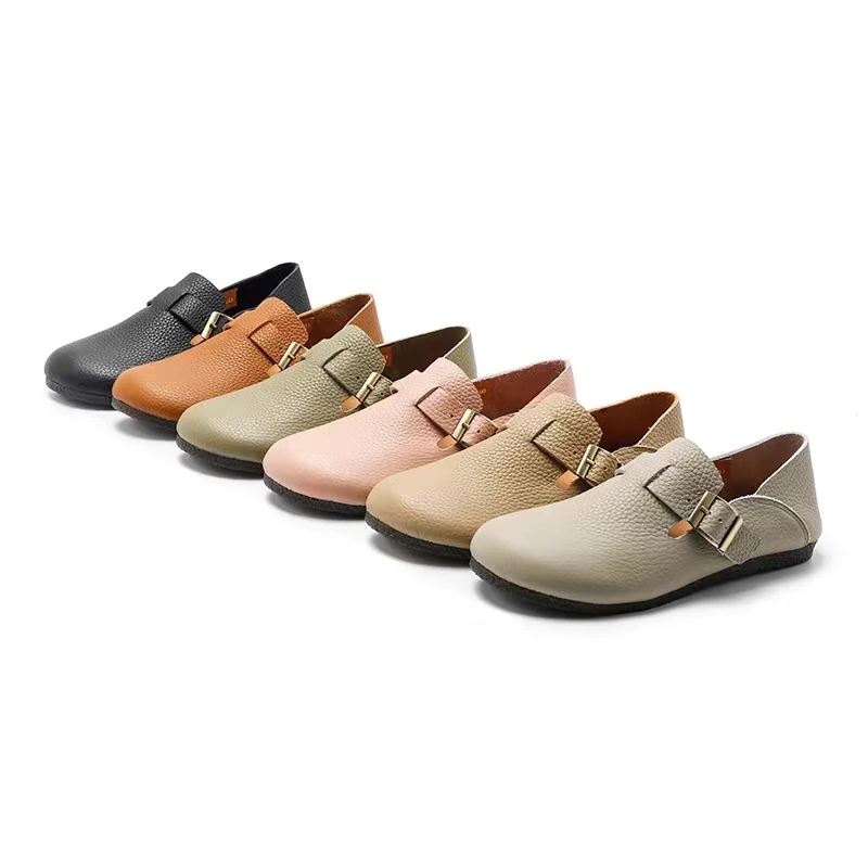 8612-2春季简约舒适搭扣百搭女鞋薄款平底芭蕾舞奶奶鞋女