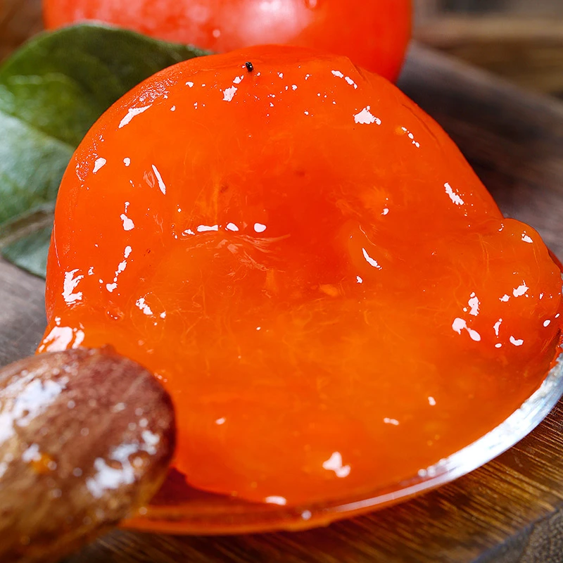 火晶柿子生鲜水果现采现摘2斤纯甜无酸爆汁4斤新鲜香甜果园农家