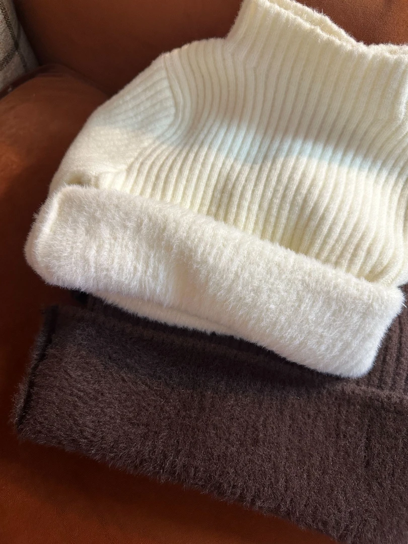 【TWO-兔】米咖加厚毛衣女童冬季新品软糯毛衣打底冬百搭针织保暖