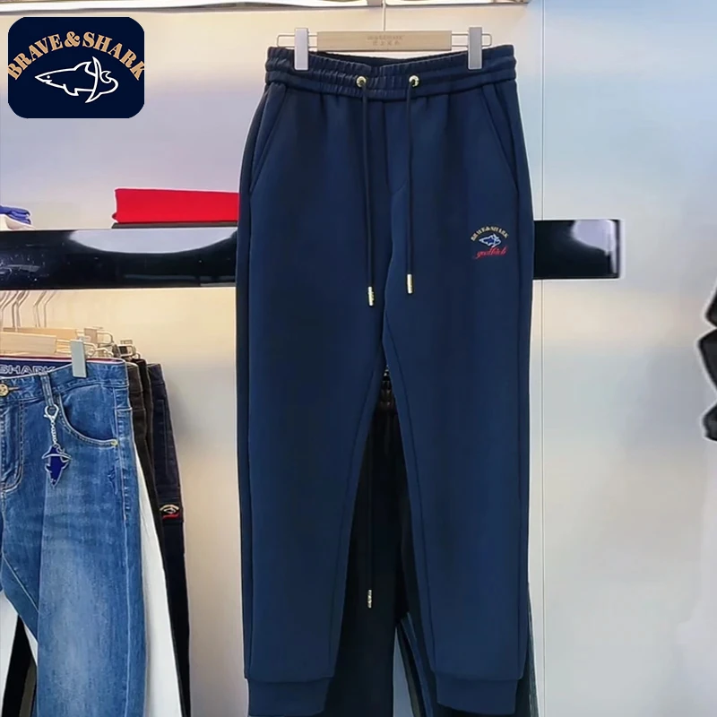 【官方正品】BRAVE&SHARK/鲨鱼卫裤男士秋冬加厚长裤运动时尚休闲裤