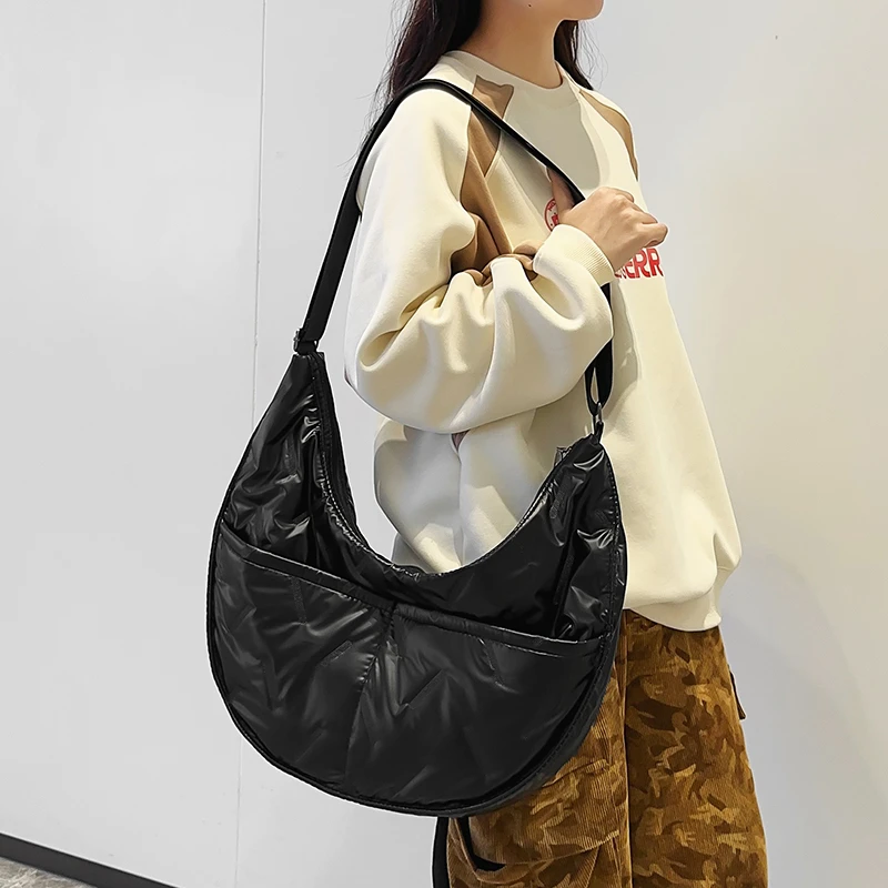 韩版饺子包女大容量挎包女新款百搭斜挎包小众包包网红ins单肩包